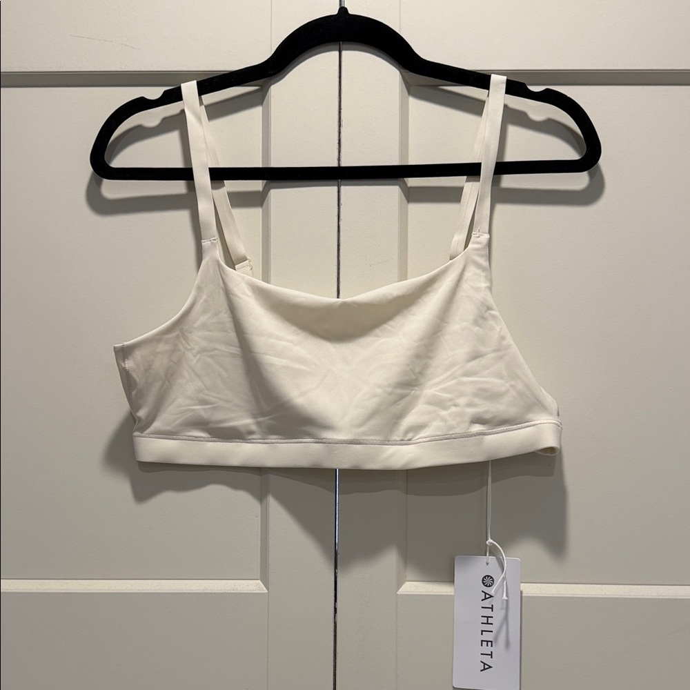 Athleta Ivory Bralette with Thin Straps